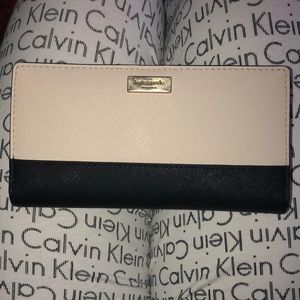 Kate Spade tan and black wallet